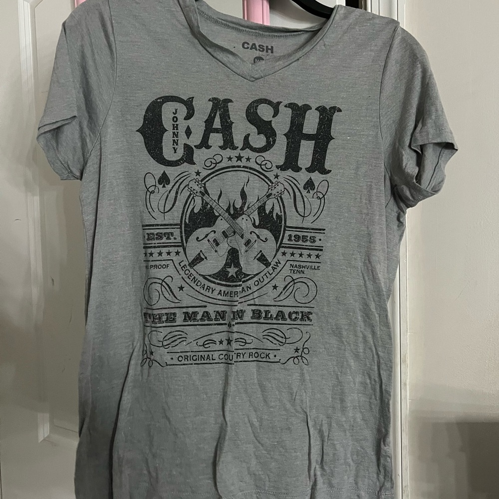 Gray Johnny Cash T-Shirt
